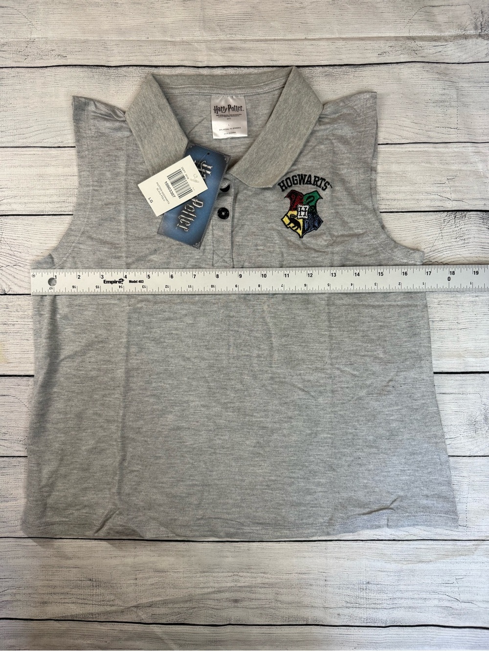 Harry Potter Hogwarts SLVLS Polo - Gray - Picture 8 of 8